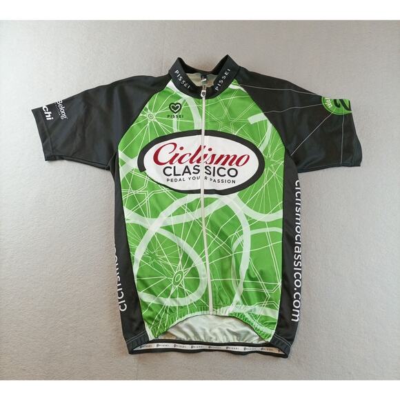 Pissei Ciclismo Classico Size 3 Small Green Cycling Jersey - Picture 1 of 7